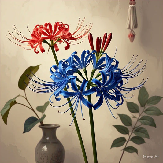 Rare Blue & Red Spider Lily Flower Bulbs Flower