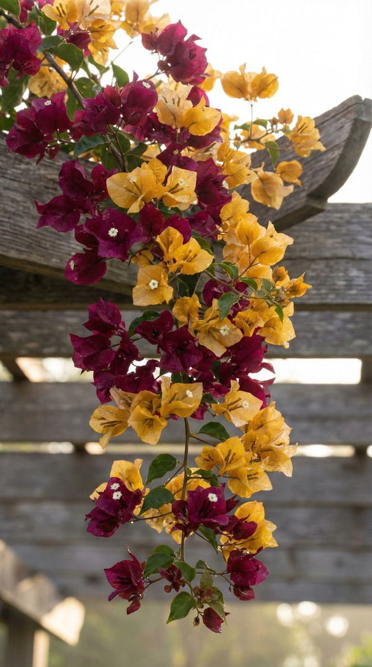 bougainvillea colorful flowers blooming outdoor garden india