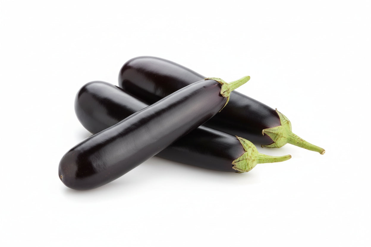 brinjal eggplant growing fresh purple vegetable kitchen garden india