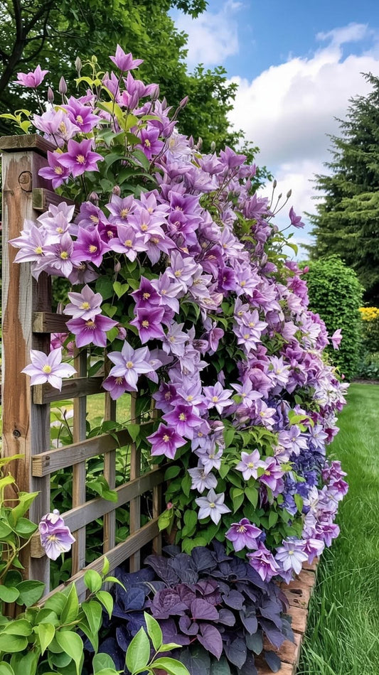 Imported Clematis Flower Plant | Live Climbing Flower Plant | Pack of 1