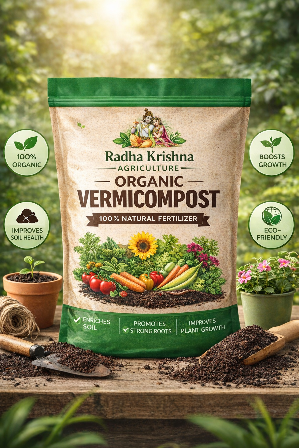 premium vermicompost fertilizer organic manure for plants